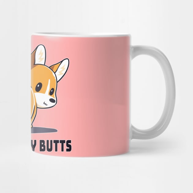 I Like Furry Butts Cute Funny Dog Puppy Lover Corgi Animal Lover Quote by LazyMice